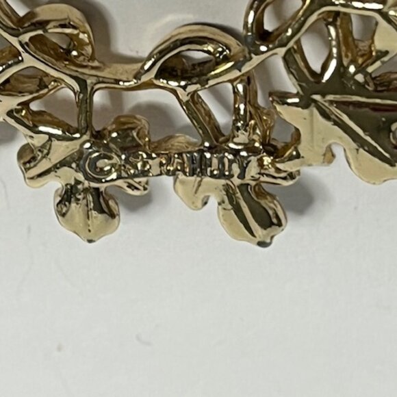VTG Sarah Coventry "Garland" Two-Tone Silver/Gold Leaf Wreath Brooch Pin 1.75" - Picture 10 of 12